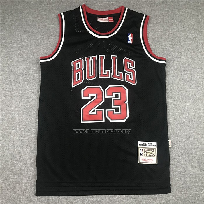 Camiseta Chicago Bulls Michael Jordan NO 23 Mitchell & Ness 1997-98 Negro